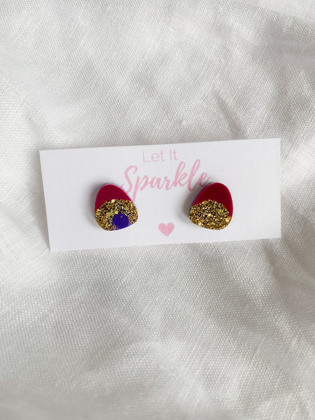 Resin Baby Oval Stud