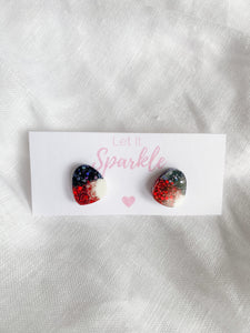 Resin Baby Oval Stud