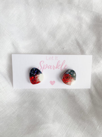 Resin Baby Oval Stud