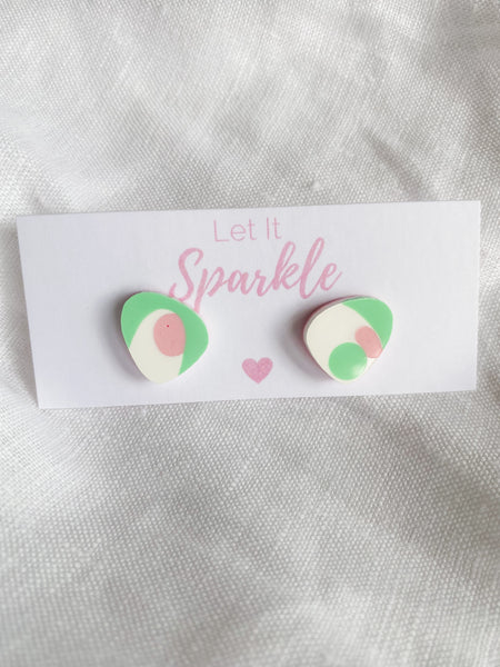Resin Baby Oval Stud