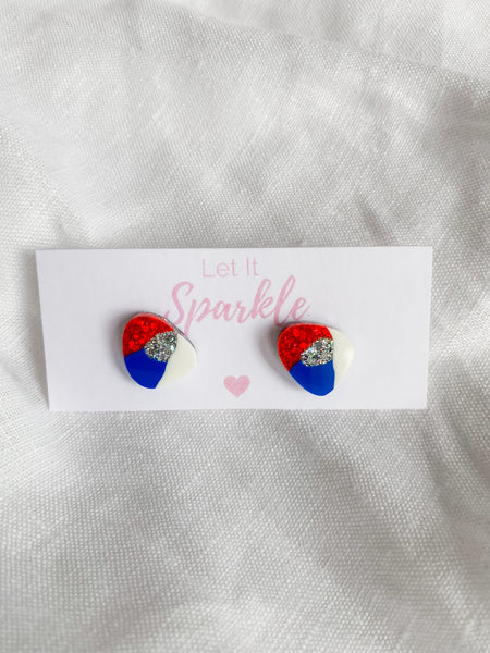 Resin Baby Oval Stud