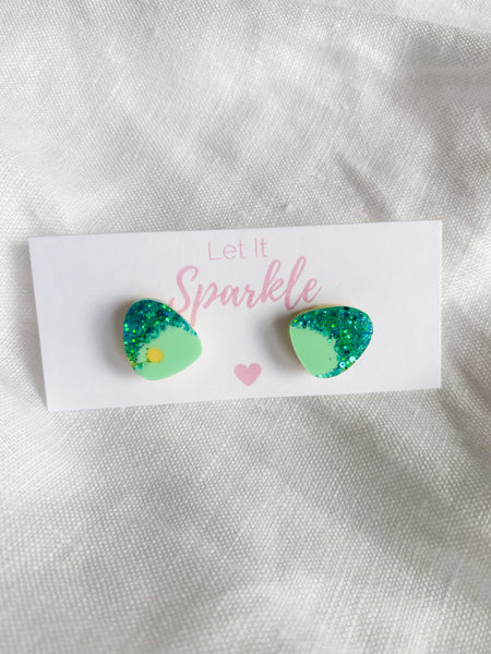 Resin Baby Oval Stud