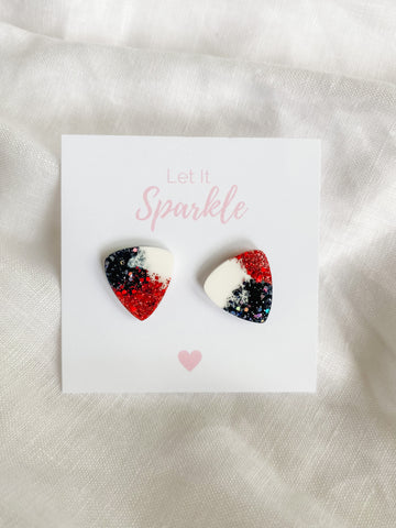 Resin Triangle Studs - The Saints