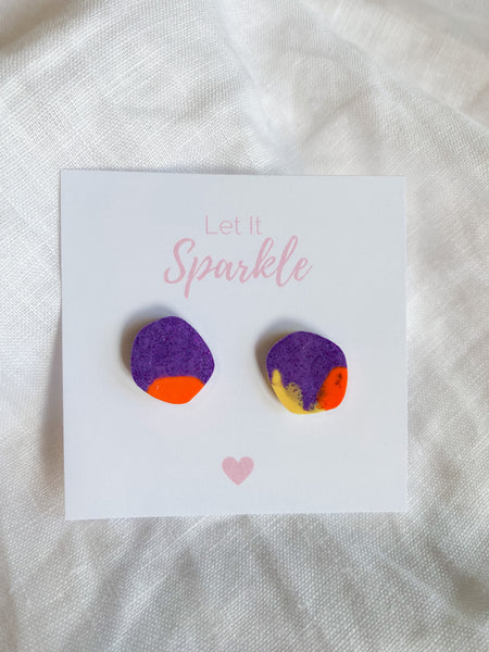 Resin Baby Pebble Studs