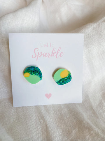 Resin Baby Pebble Studs