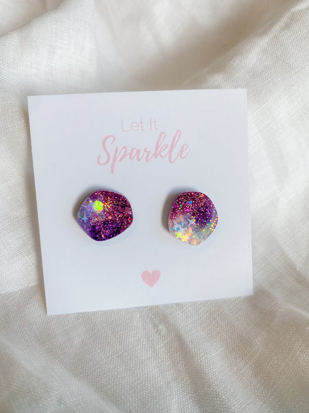 Resin Baby Pebble Studs