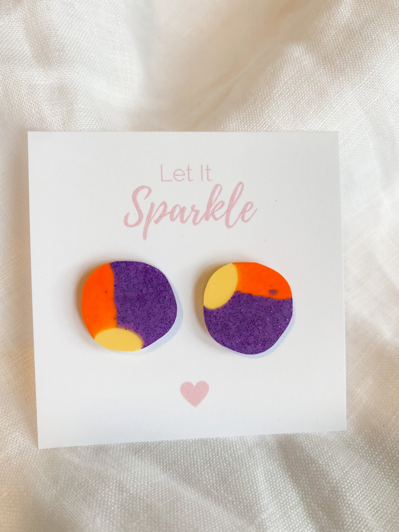 Resin Midi Pebble Studs - Sunrise