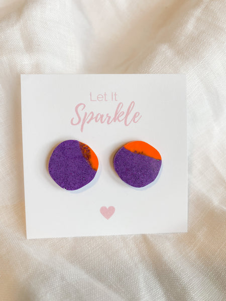 Resin Midi Pebble Studs - Sunrise