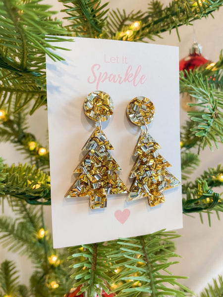 Gold/Silver Christmas Tree Dangles