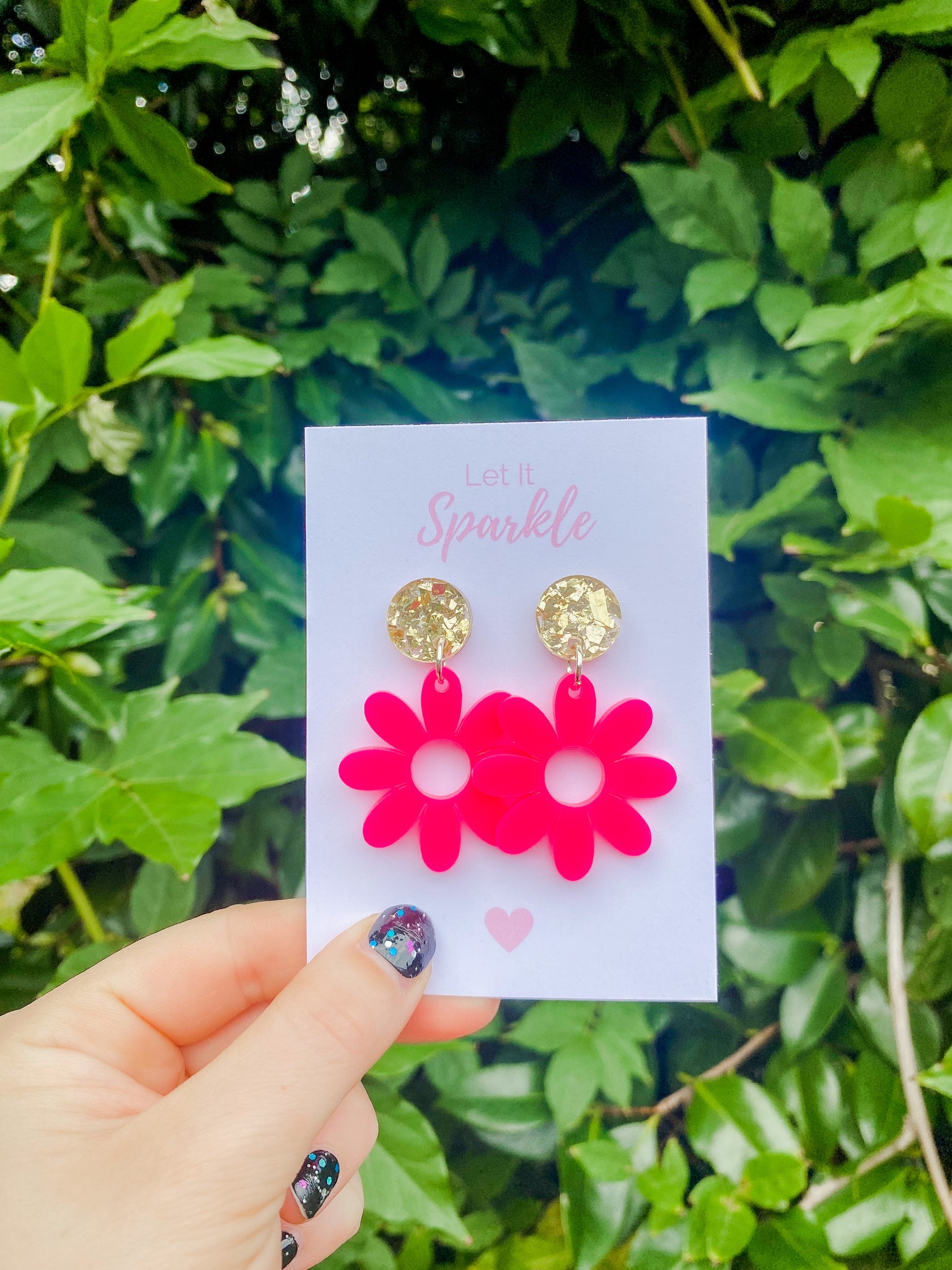 Pink/Purple Daisy Dangles