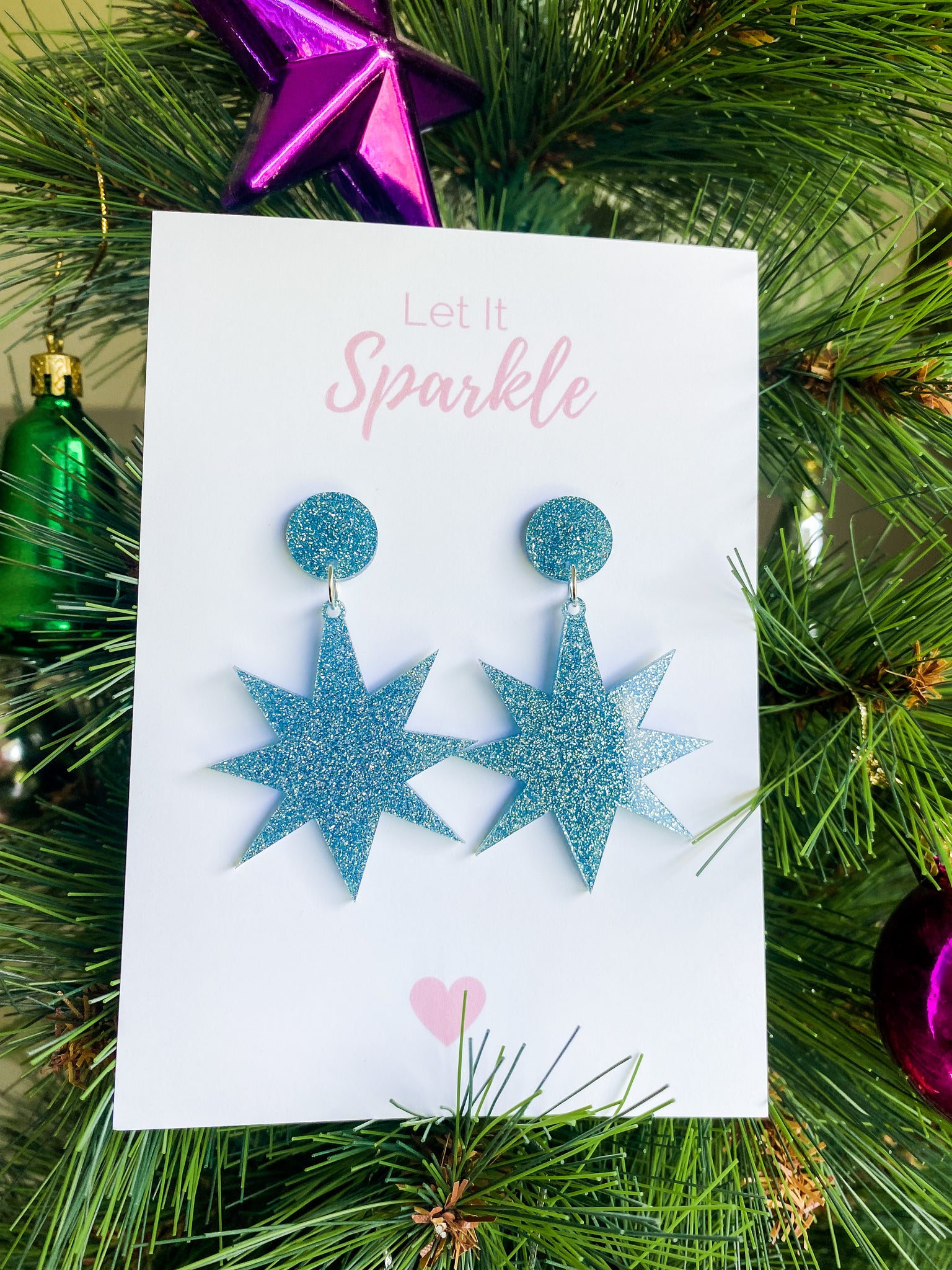Blue Christmas Star
