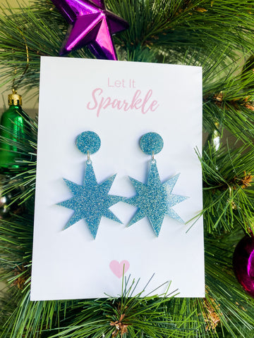 Blue Christmas Star