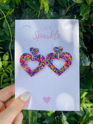 Carnival Heart Dangles