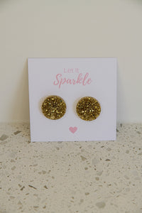 Resin Large Circle Stud GOLD