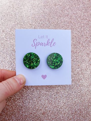 Resin Large Stud GREEN