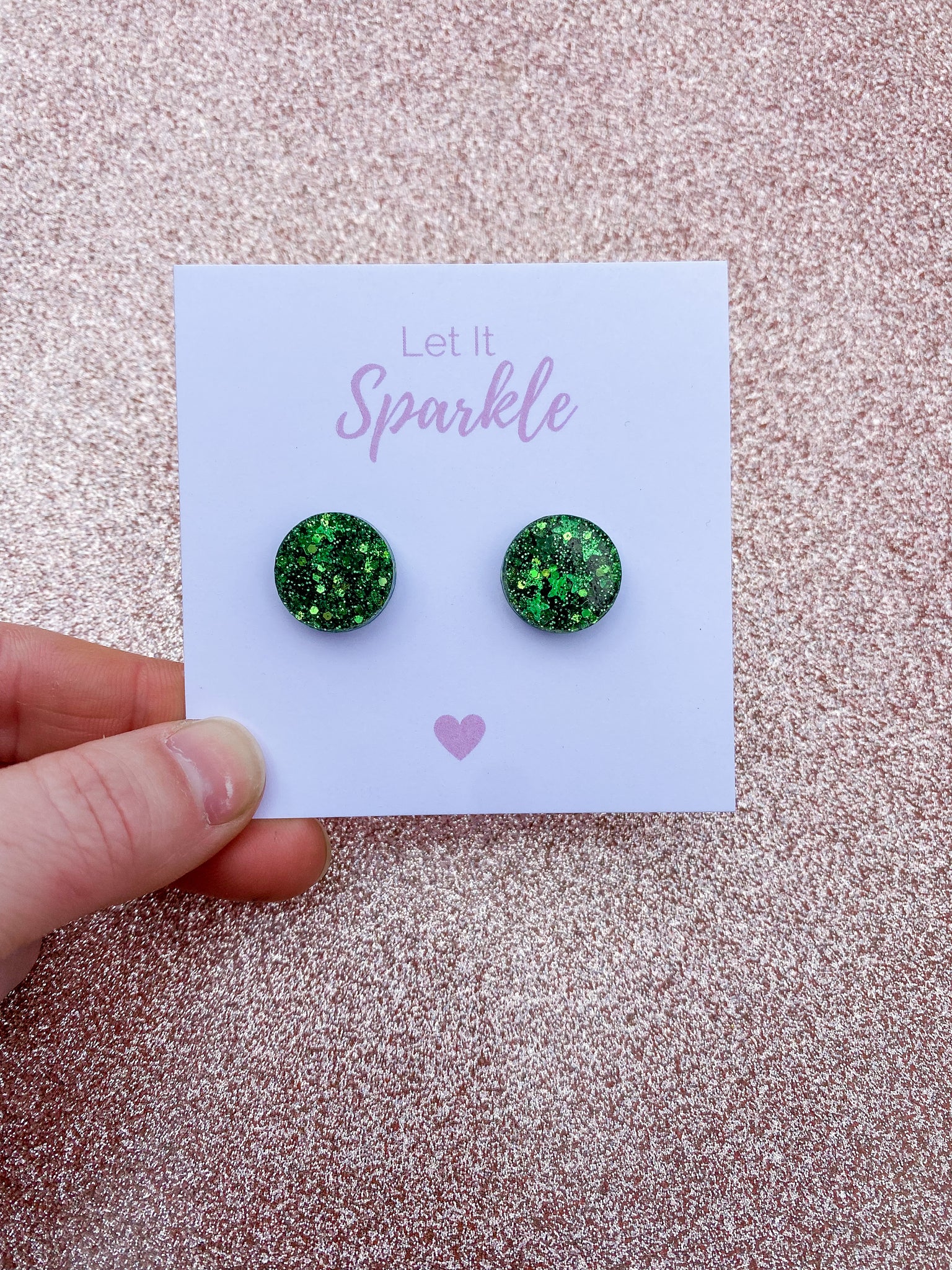 Resin Midi Studs GREEN