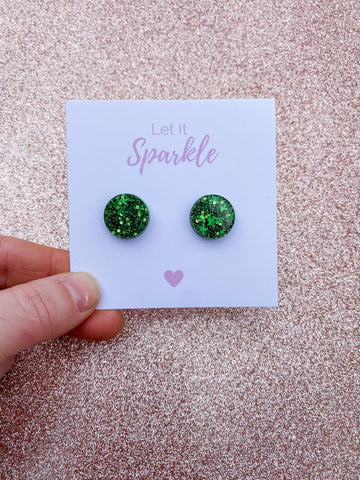 Resin Midi Studs GREEN