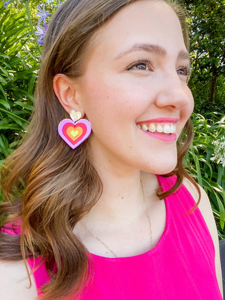 Rainbow Heart Dangles