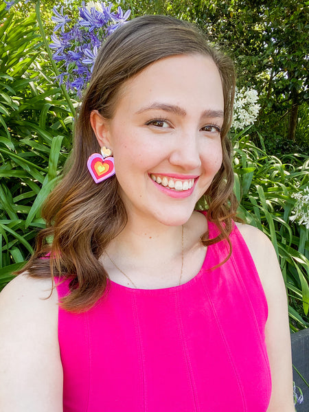 Rainbow Heart Dangles