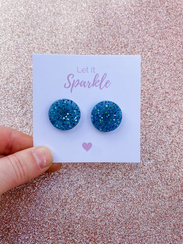 Resin Large Stud TURQUOISE